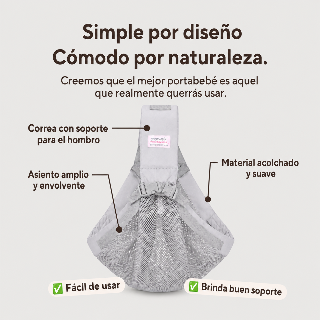 Portabebés Multifuncional 6 en 1 — Diseño Premium