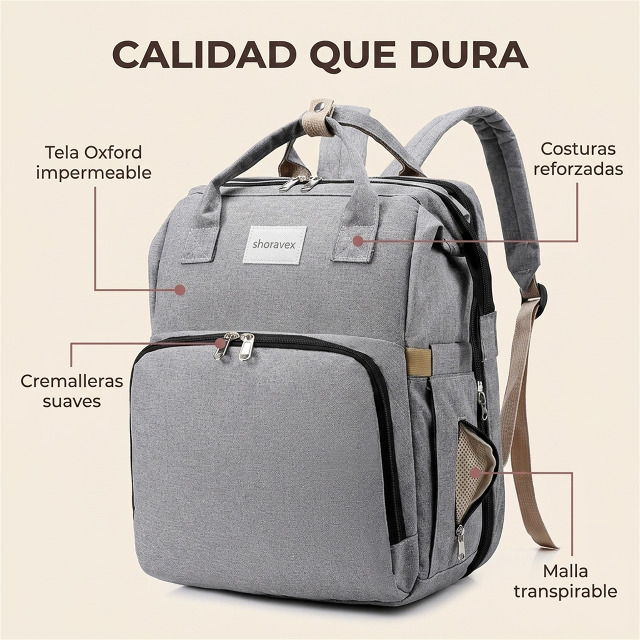 Mochila Mamá Multifuncional - ¡Viaja con Estilo!