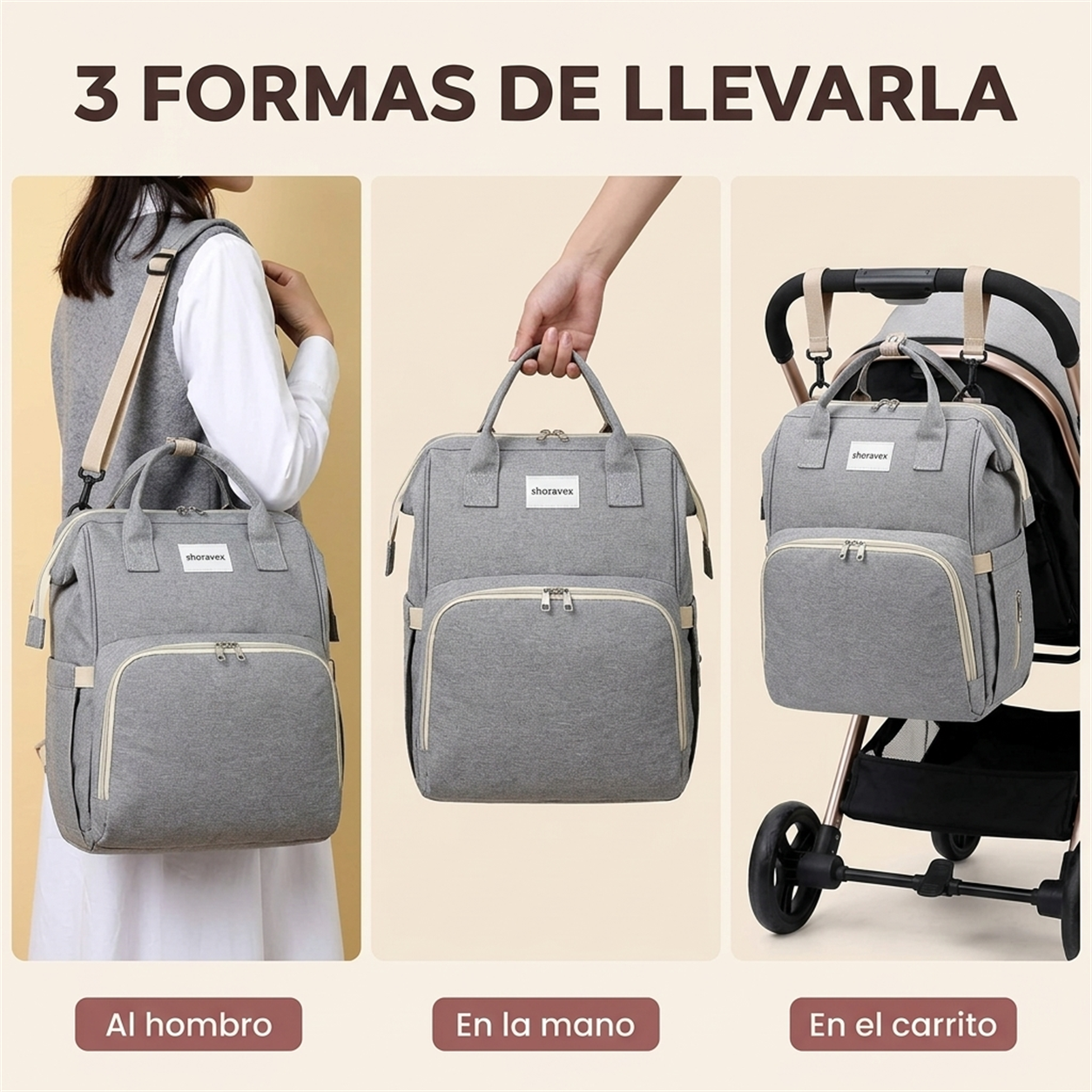 Mochila Mamá Multifuncional - ¡Viaja con Estilo!