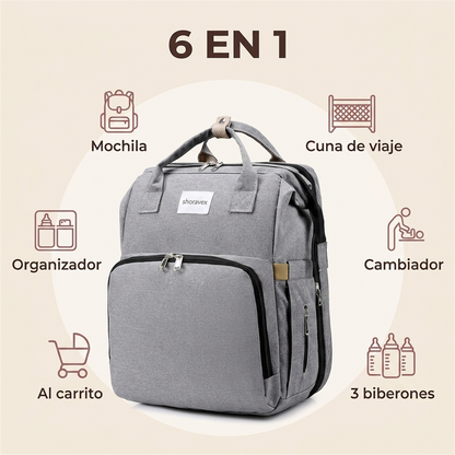 Mochila Mamá Multifuncional - ¡Viaja con Estilo!