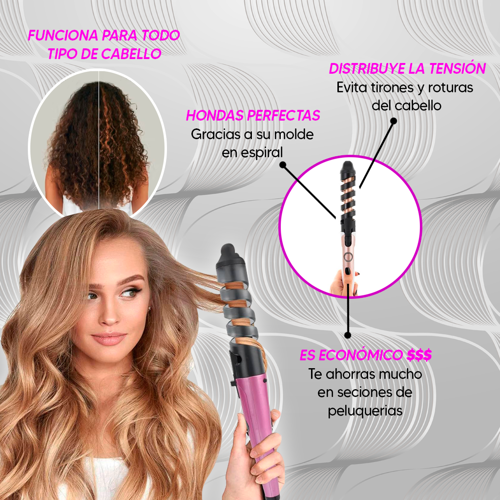 Spiral Curl™ – Rizos perfectos en minutos, sin salir de casa