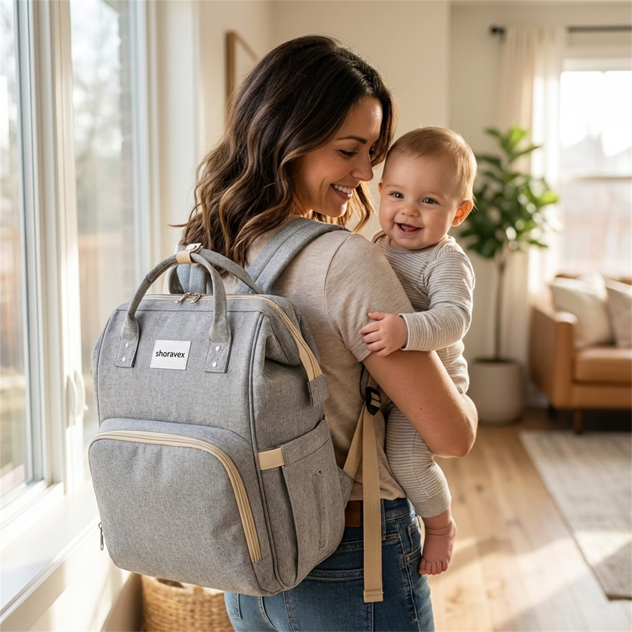 Mochila Mamá Multifuncional - ¡Viaja con Estilo!